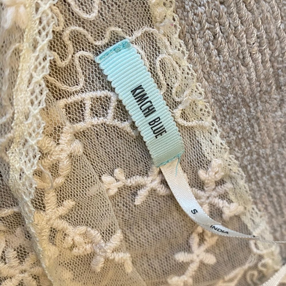 Kimchi Blue Ivory Lace Sheer Tank Top - Picture 4 of 5